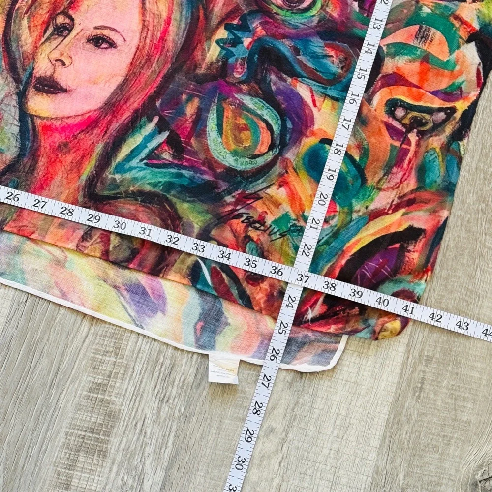 NEW without TAGS Elegant Colorful Wrap with print of Beep, Beep by John Sebelius